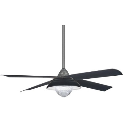 56" Minka Aire Shade Gray Iron LED Outdoor Ceiling Fan