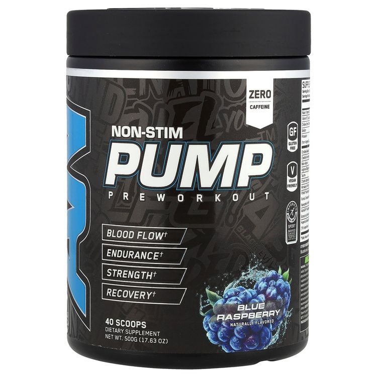 ABE Non-Stim Pump Pre Workout, Blue Raspberry , 17.63 oz (500 g), 1 of 4