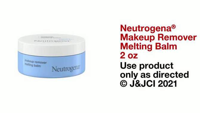Neutrogena Makeup Remover Melting Balm with Vitamin E for Eyes, Lips or Face Makeup - 2.0oz, 2 of 12, play video