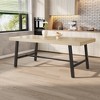 Industrial Dining Table for 6~8 People, 78.7" Long Rectangle Dining Tables, Wooden Kitchen Table with Sturdy Metal Frame for Dining Room - 4 of 4
