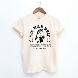 Simply Sage Market Women's Wild West Adventure Short Sleeve Garment Dyed Tee - 1 of 2