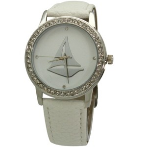 OLIVIA PRATT CLASSIC STYLE SAILBOAT LEATHER STRAP WATCH - 1 of 4