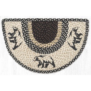 Earth Rugs Graphic Bear Slice Tread – Nature-Inspired Rustic Lodge Decor 18"x29" - 1 of 3