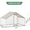 Large Metal Chicken Coop with Waterproof Cover,Walk-in Chicken Runs for Yard, Galvanized Wire Poultry Chickens Hen Pen Cage - 4 of 4