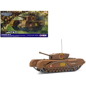 Churchill Mk.III Tank "ESK Squadron HQ, C Squadron" (1943) British Royal Army "Military Legends" 1/50 Diecast Model by Corgi - 1 of 3