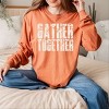 Gather Together Block Distressed - Women's Garment Dyed Long Sleeve Graphic T-Shirt - 3 of 4