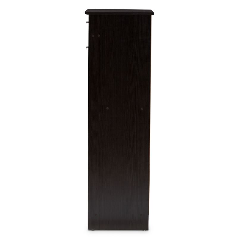 Acadia Modern and Contemporary Finished Shoe Cabinet Dark Brown - Baxton Studio, 5 of 14