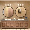 Apmir Round High Quality Aluminum Alloy Framed French Cleat Mounted Wall Decor Bathroom Vanity Mirror in matte black with 5-Year Warranty - 3 of 4