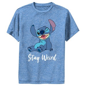 Boy's Lilo & Stitch Stay Weird Stitch Performance Tee - 1 of 4