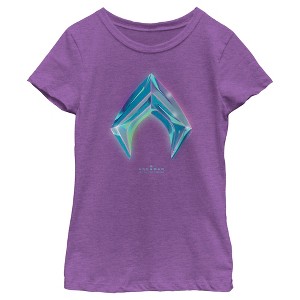 Girl's Aquaman and the Lost Kingdom Shiny Emblem T-Shirt - 1 of 4