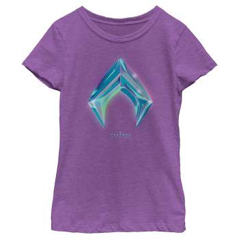 Girl's Aquaman and the Lost Kingdom Shiny Emblem T-Shirt