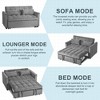 Lyngins 3-in-1 Convertible Sleeper Sofa, Velvet Futon Sofa Bed, Pull-Out Sofa Bed with Pillows & Pockets, Loveseat Couch for Living Room, Apartments - 2 of 4