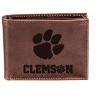 Evergreen NCAA Clemson Tigers Brown Leather Bifold Wallet Officially Licensed with Gift Box - 2 of 2
