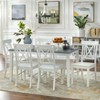Buylateral Helena Cross Back Dining Chair White: Rubberwood Frame, Farmhouse Style, Armless High Back Design - 3 of 4