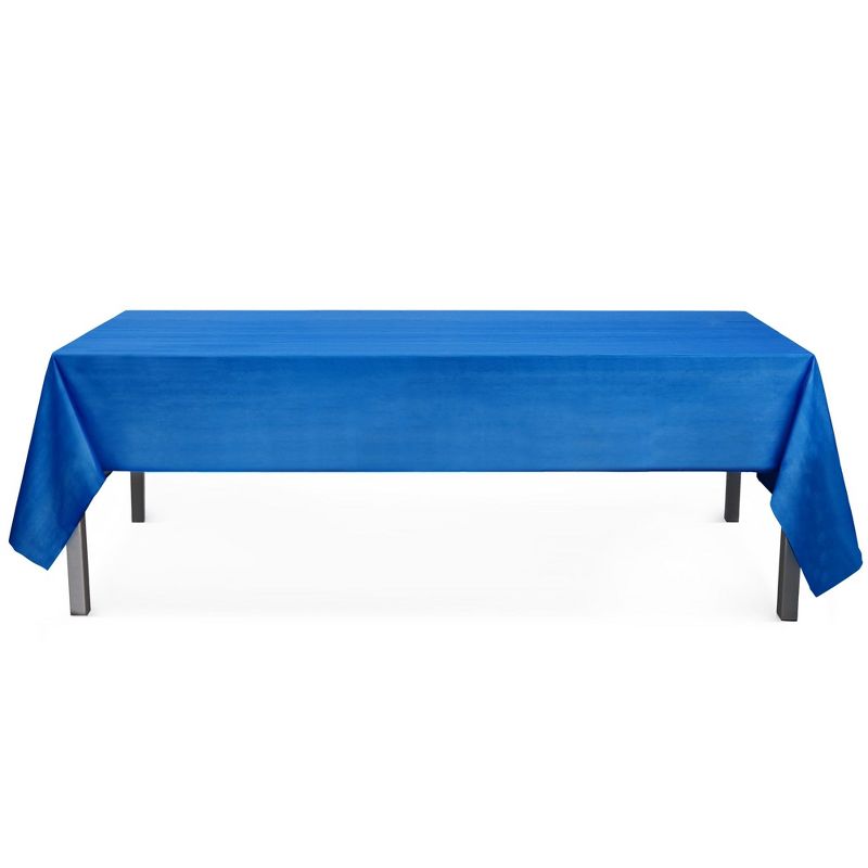 Juvale 3 Pack Plastic Royal Blue Tablecloth for Parties, Rectangular Disposable Table Cover for Birthday, Graduation Party Supplies, 54 x 108 In, 5 of 9