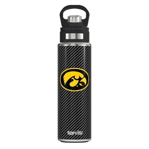 NCAA Iowa Hawkeyes Carbon Fiber Wide Mouth Water Bottle - 24oz - 1 of 3
