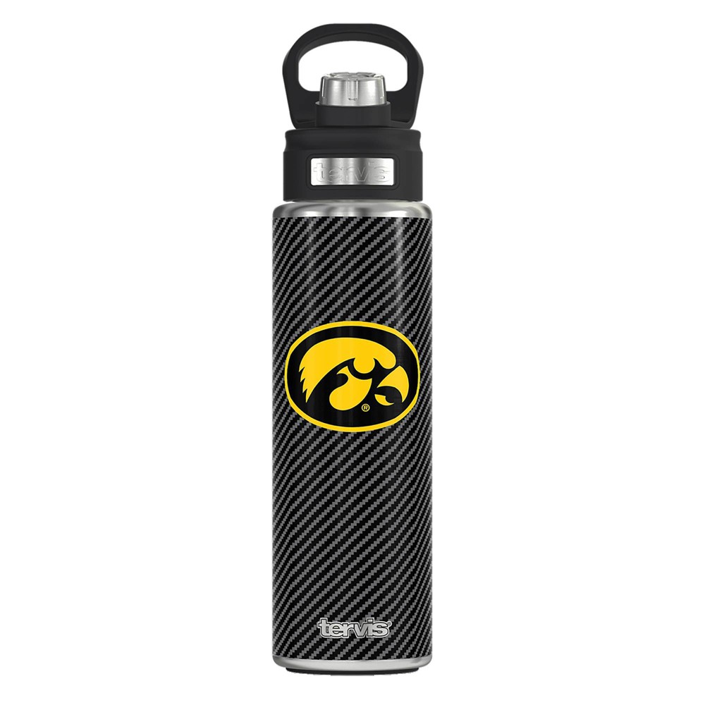 Photos - Water Bottle NCAA Iowa Hawkeyes Carbon Fiber Wide Mouth  - 24oz