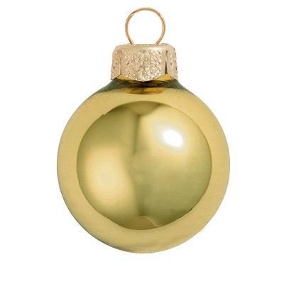 Northlight 40ct Shiny Glass Ball Christmas Ornament Set 1.25" - Yellow Sun