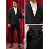 Lars Amadeus Men's Shawl Lapel Wedding Prom Shiny Metallic Sport Coats - 4 of 4