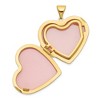 Black Bow Jewelry 21mm Family Diamond Floral Heart Locket in 14k Yellow Gold - 4 of 4