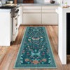Coolmee Area Rugs Modern Floral Rug,Low Pile Area Rugs Machine Washable Large Carpet for Dining Room Playroom Home Office Decor - 2 of 4