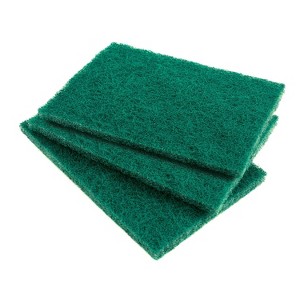 Lola Products Pot Brite Scouring Fiber Pad, Durable Nylon & Polyester Scrub Pad, 4" x 6" Cleaning Pads, Removes Grease & Baked-On Foods, 3 Pack - 1 of 4