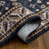 Acekool 2x6 Washable Area Rug – Non Slip, Low Pile, Soft Vintage Distressed Carpet, Foldable, for Living Room, Bedroom, Indigo Blue - 3 of 4