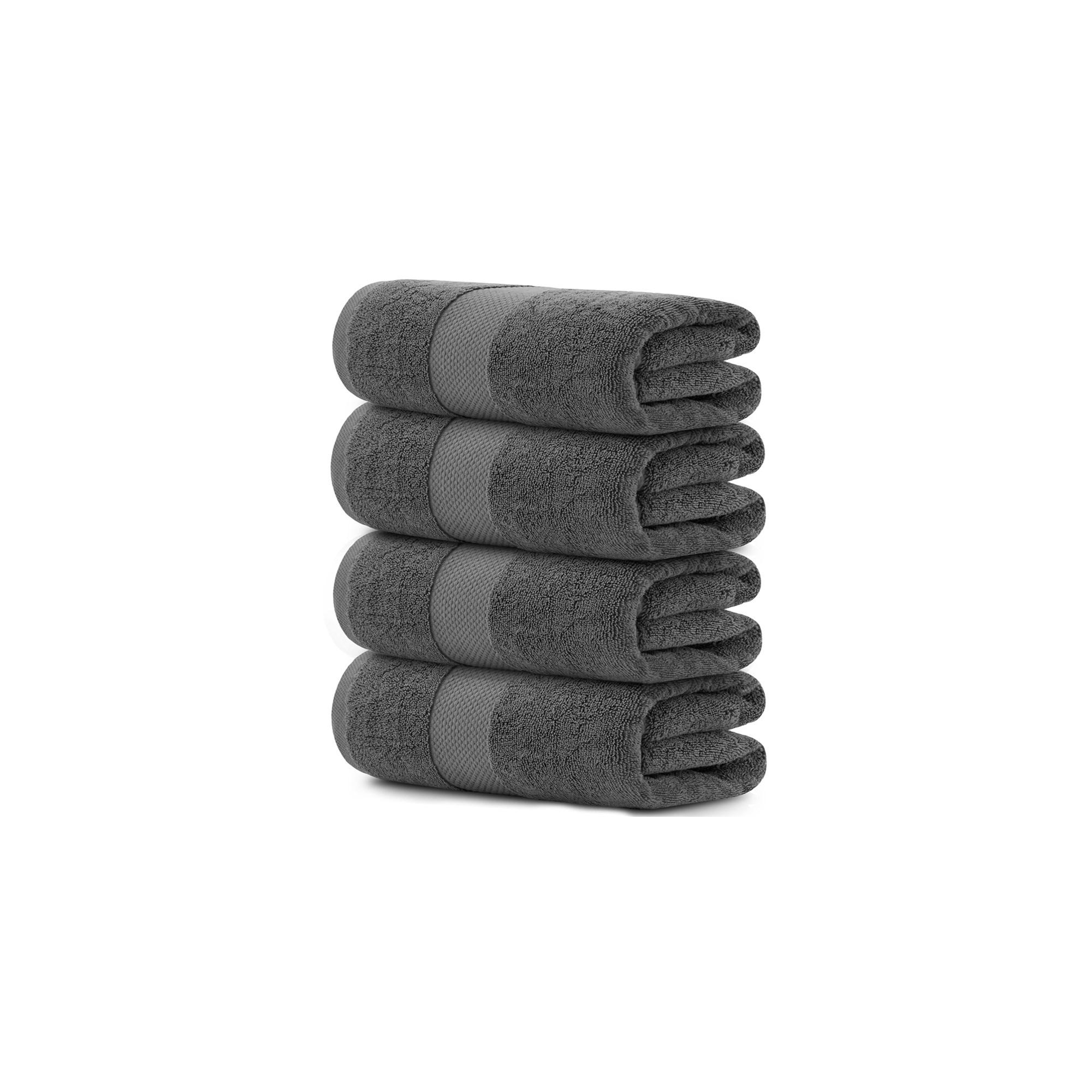 100% Cotton Bath Towels Set of 4 - Grey