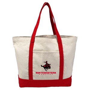 Northwestern Oklahoma State University Primary Logo Canvas Tote Bag With External Pocket, Reusable Shoulder Bag for Shopping, School, Beach - 1 of 4