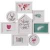 Fabulaxe Decorative Modern Wall Mounted Multi Photo Frame Collage Picture Holder for 8 Pictures Multiple Sized, White - 2 of 4