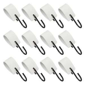 Unique Bargains PU Leather Camping Kitchen Bathroom Multi-Purpose Utility S Hooks - 1 of 4