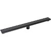 ALFI 32 Inches Black Matte Stainless Steel Linear Shower Drain with Solid Cover - 2 of 4