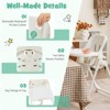 Infans Foldable Baby Highchair w/ 360° Rotating Wheels & Height Adjustment - 3 of 4