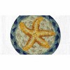 Earth Rugs Starfish Coaster – 5"x5" Braided Jute with Hand-Printed Starfish Design for Coastal, Nautical, and Beach House Decor - 3 of 3