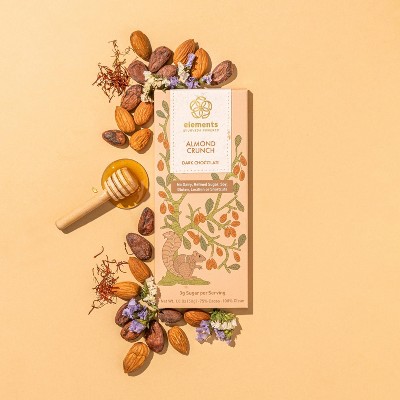 Elements Almond Crunch 70% Dark Wellness Chocolate Bar 1.8 oz