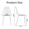 PAGED Set of 3 Transparent Dining Chairs,Armless Chairs with Metal Legs for Home,Kitchen,Living Room,Restaurant - 3 of 4