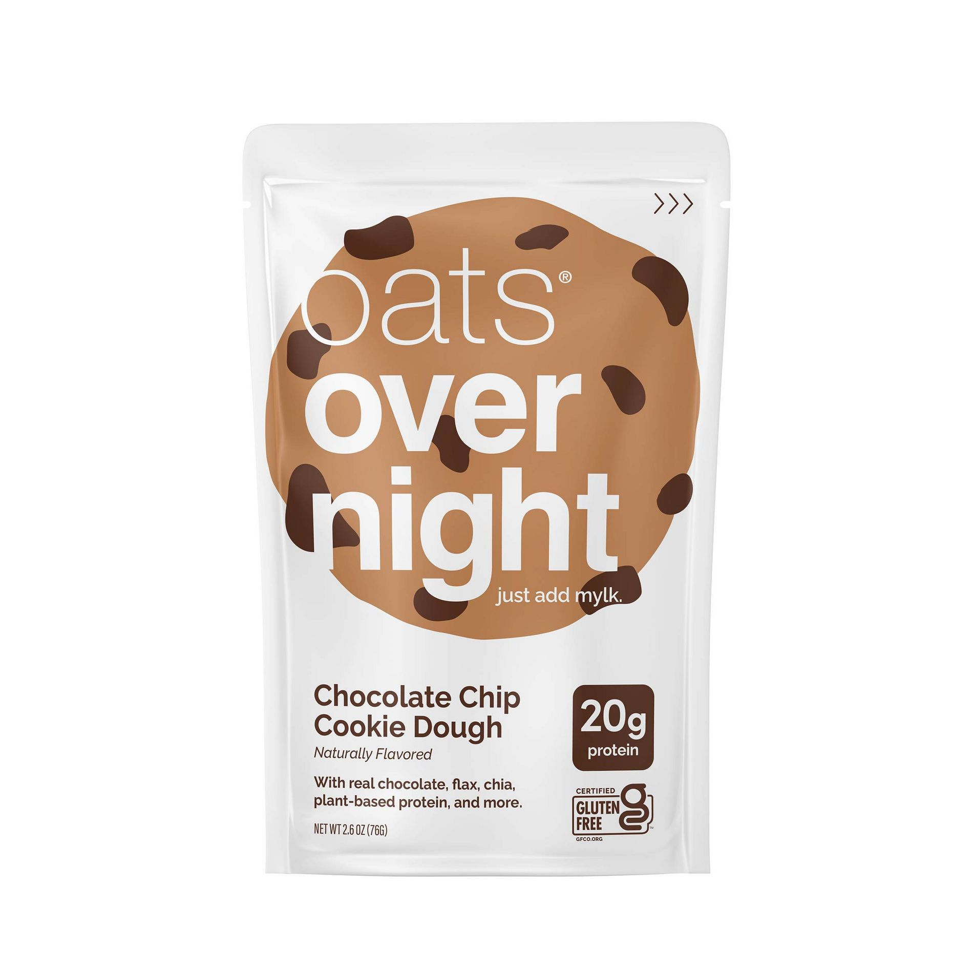 Oats Overnight Chocolate Chip Cookie Dough Breakfast Shake Pouch - 2.6oz