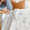 Organic Kids Quilt - Astro & Navy Blue Stripes - 2 of 4