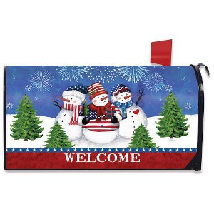 American Snowmen Winter Magnetic Mailbox Cover Welcome Snowman Briarwood Lane - 1 of 3