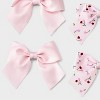 Girls' 4pk Pink & Cherries Bow Clip Set - Cat & Jack™ Pink - 2 of 2