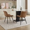 XINGHANZHENXUAN Black 2 Pcs Mid-Century Modern Dining Chairs, Breathable PU Fabric, 2-Inch Cushion, Sturdy Legs & Quick Assembly - 4 of 4