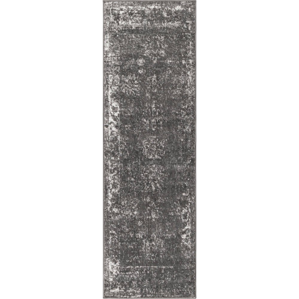 UPC 889919117500 product image for 2'x7' Runner Casino Sofia Rug Dark Gray/Ivory - Unique Loom | upcitemdb.com