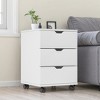 MAYEERTY 16*22"White 3-Drawer Vertical Wood File Cabinet with Casters for Home Office, Fully Assembled - 3 of 4