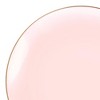Smarty Had A Party 10.25" Pink with Gold Organic Round Disposable Plastic Dinner Plates (120 Plates) - image 2 of 2