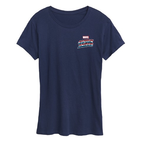 Women's - Marvel - Retro Distressed Flag Short Sleeve Graphic T-Shirt - image 1 of 4