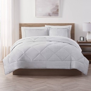 Supersoft Reversible Cooling Comforter Set - Serta - 1 of 4