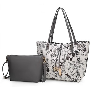 MKF Collection Danielle Reversible Shopper Tote Floral Bag, Crossbody Pouch Handbag Purse by Mia K - 1 of 4