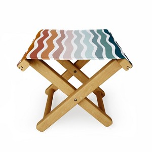 CoastL Studio Rainbow Waves Folding Stool - Deny Designs - 1 of 3