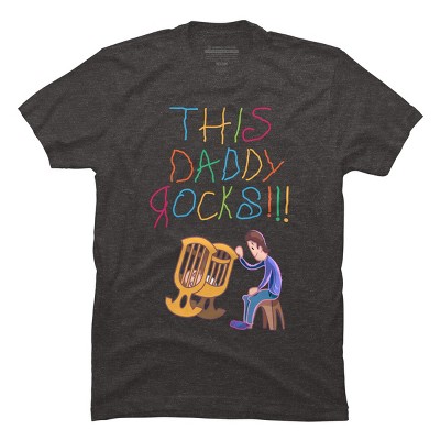 Men's Design By Humans Cute This Daddy Rocks The Baby By walrusindsutries T-Shirt