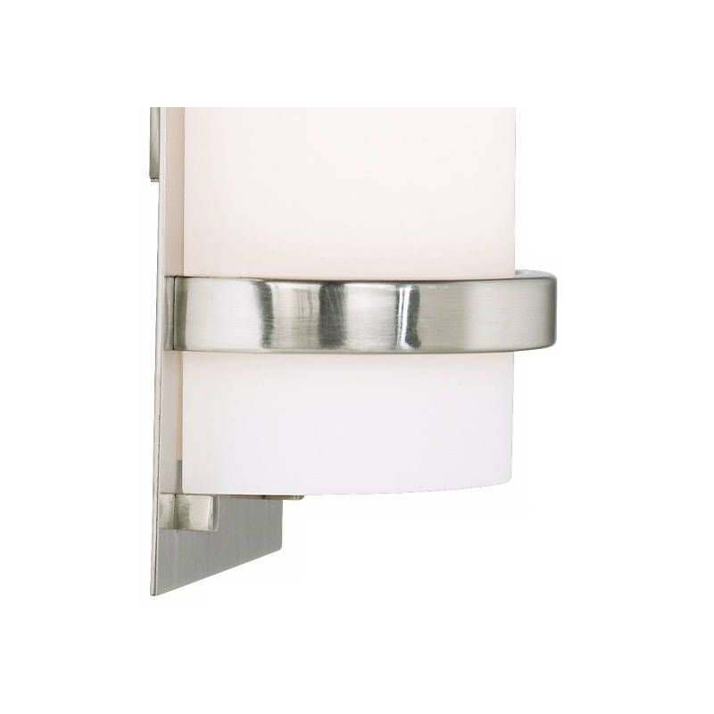 Minka Lavery Modern Wall Light Sconce Brushed Nickel Hardwired 6 3/4" Fixture Etched Opal Glass Shade for Bedroom Bathroom Vanity, 4 of 7